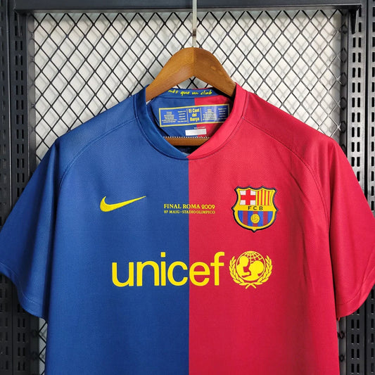 Camiseta Barcelona I 08/09 Hombre (Retro) Especial Champions - Versión Hincha