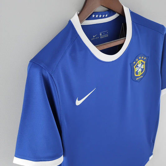 Camiseta Brasil Visitante 2006 Hombre (Retro) - Versión Hincha
