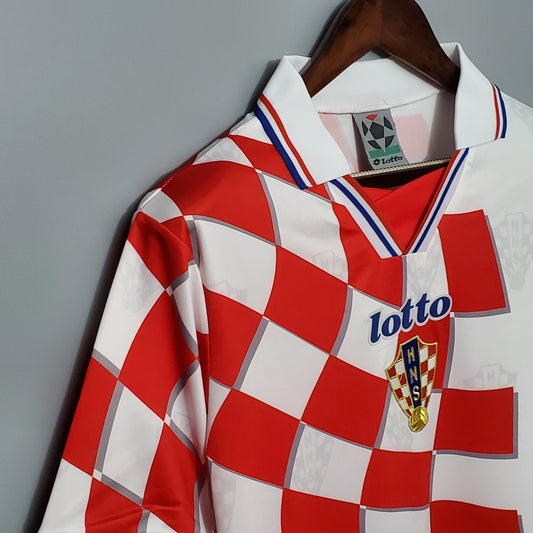 Camiseta Croacia Visitante 1998 Hombre (Retro) - Versión Hincha