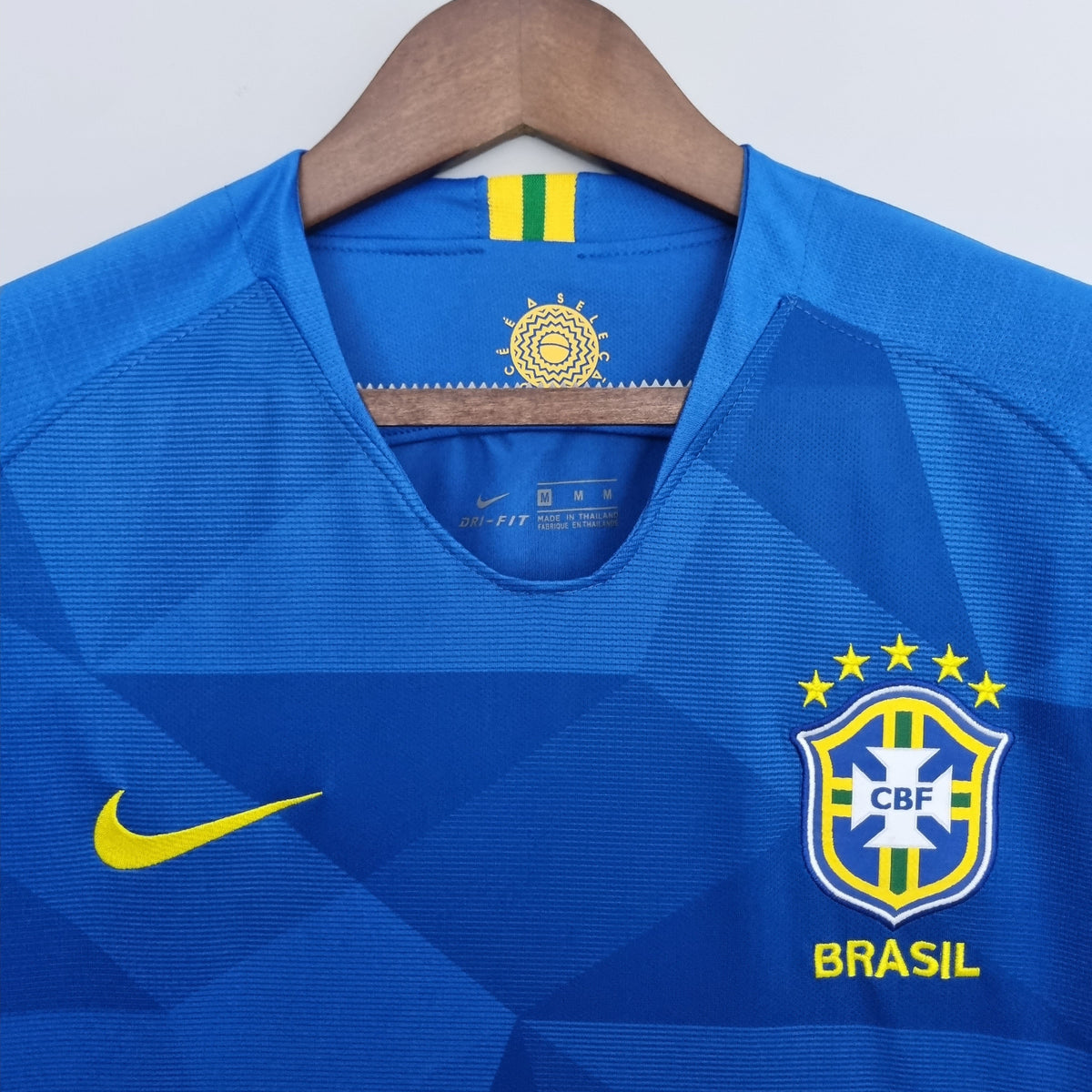 Camiseta Brasil Visitante 2018 Hombre (Retro) - Versión Hincha