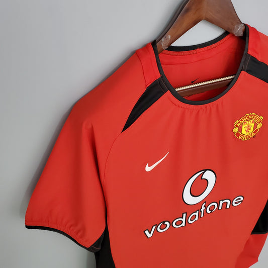 Camiseta Manchester United I 02/04 Hombre (Retro) - Versión Hincha
