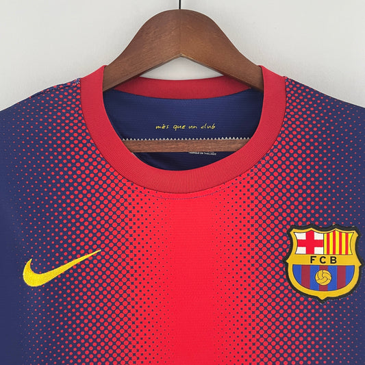 Camiseta Barcelona I 12/13 Hombre (Retro) Manga Larga - Versión Hincha