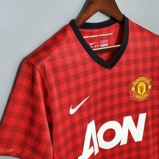 Camiseta Manchester United I 12/13 Hombre (Retro) - Versión Hincha