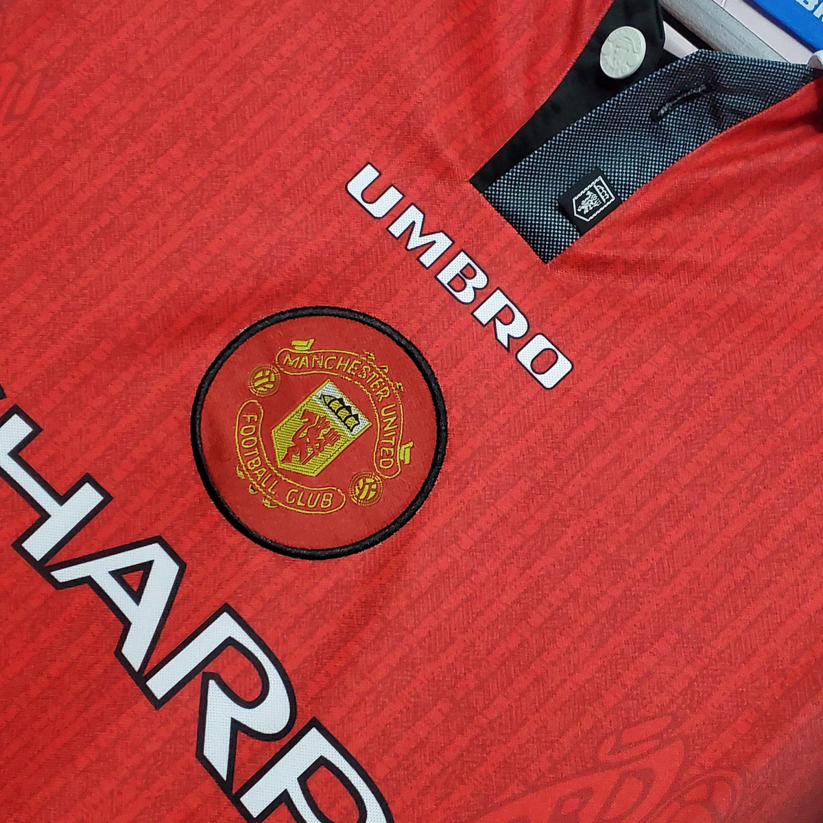 Camiseta Manchester United Local 1996 Hombre (Retro) Manga Larga - Versión Hincha