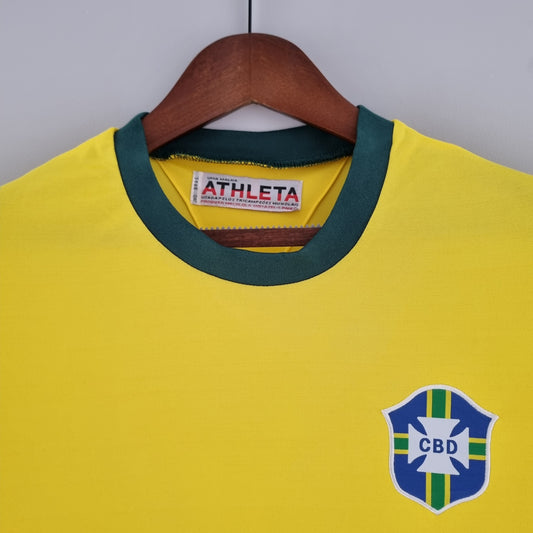 Camiseta Brasil I 70 Hombre (Retro) - Versión Hincha