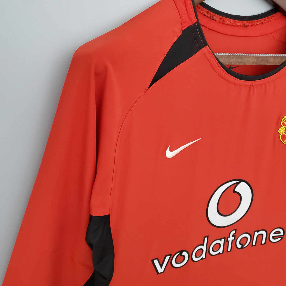Camiseta Manchester United I 02/03 Hombre (Retro) Manga Larga - Versión Hincha