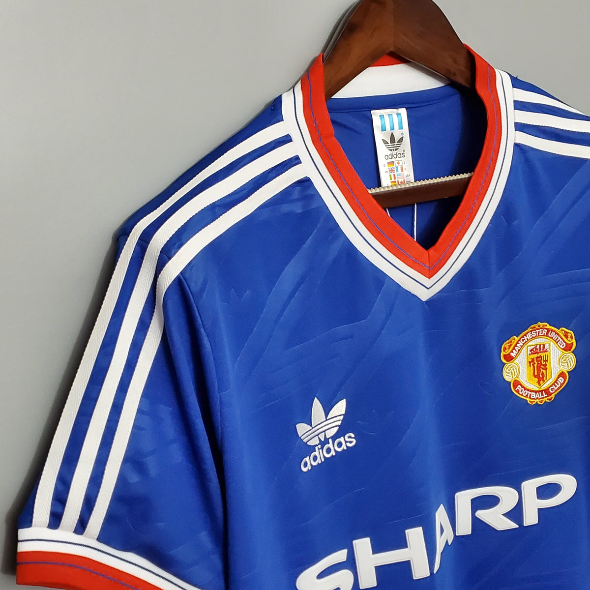 Camiseta Manchester United I 86/88 Hombre (Retro) - Versión Hincha