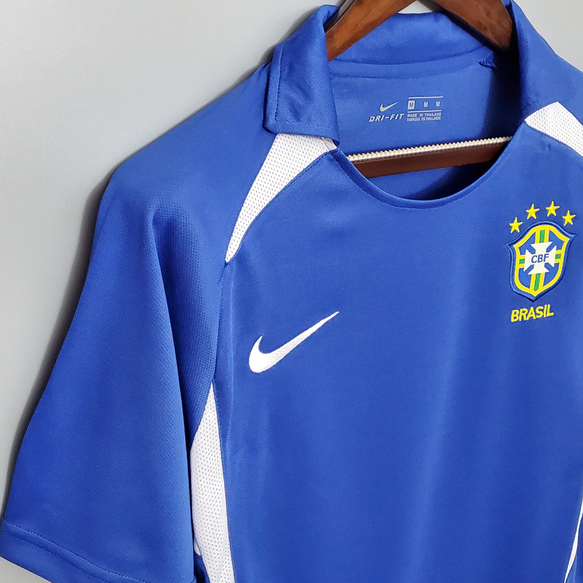 Camiseta Brasil Visitante 2002 Hombre (Retro) - Versión Hincha