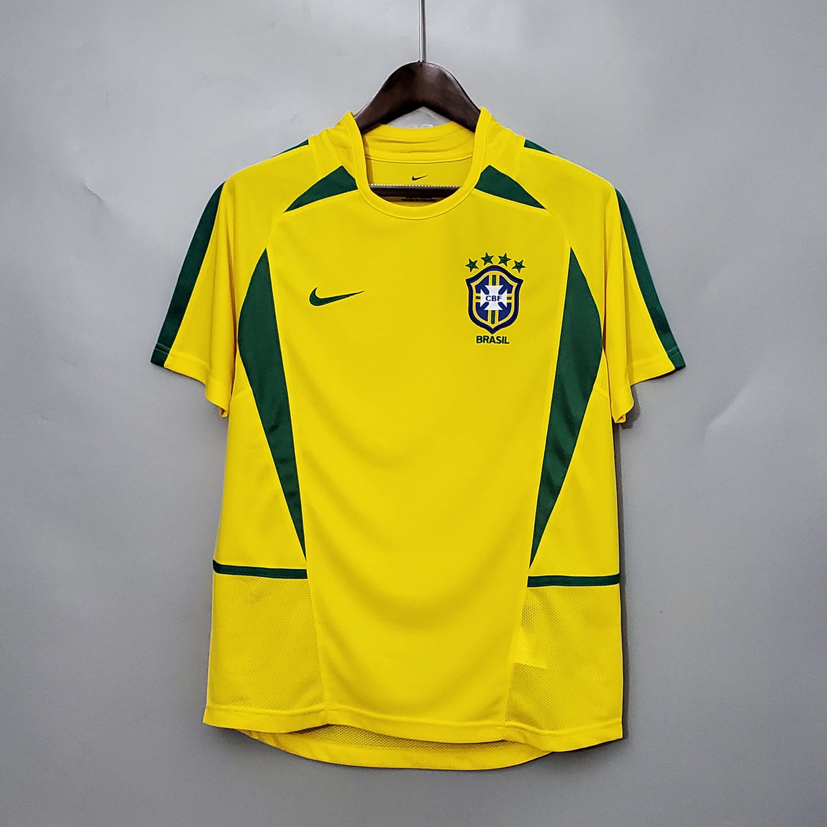 Camiseta Brasil Local 2002 Hombre (Retro) - Versión Hincha