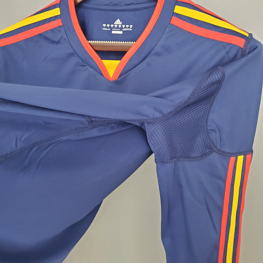 Camiseta España Mundial Local 2010 Hombre (Retro) Manga Larga - Versión Hincha