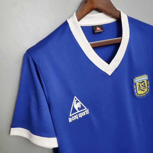 Camiseta Argentina Ii 86/87 Hombre (Retro) - Versión Hincha