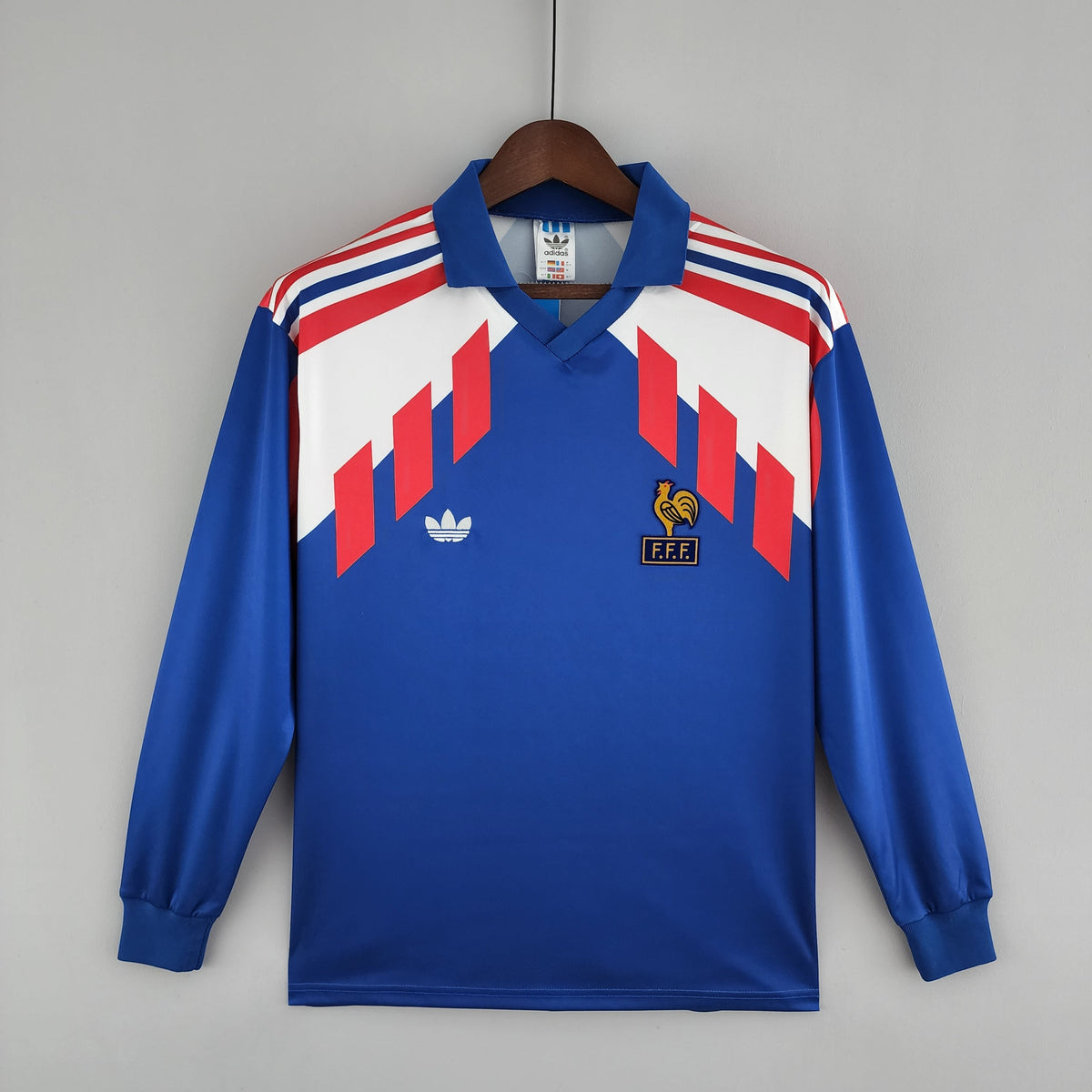 Camiseta Francia I 88/89 Hombre (Retro) Manga Larga - Versión Hincha
