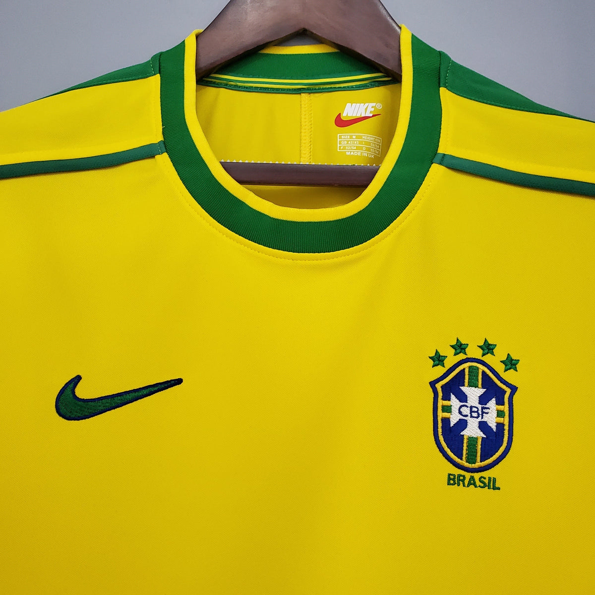Camiseta Brasil I 98 Hombre (Retro) - Versión Hincha