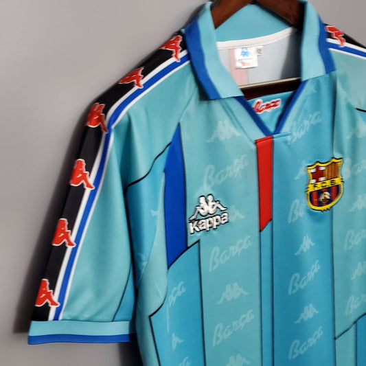 Camiseta Barcelona Ii 96/97 Hombre (Retro) - Versión Hincha