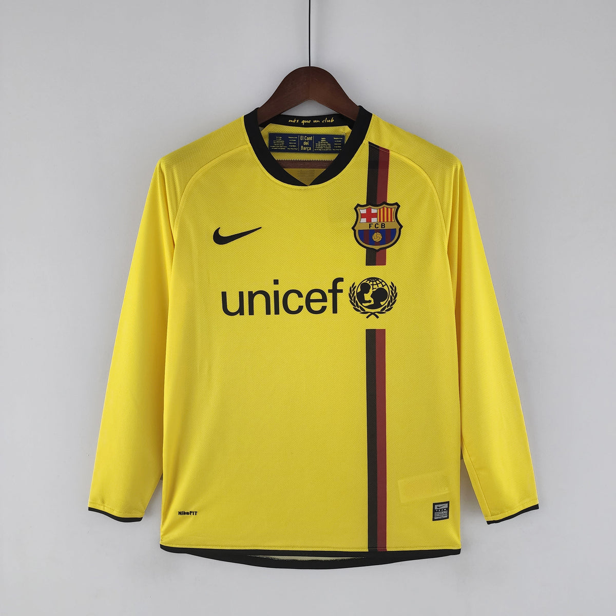 Camiseta Barcelona Ii 08/09 Hombre (Retro) Manga Larga - Versión Hincha