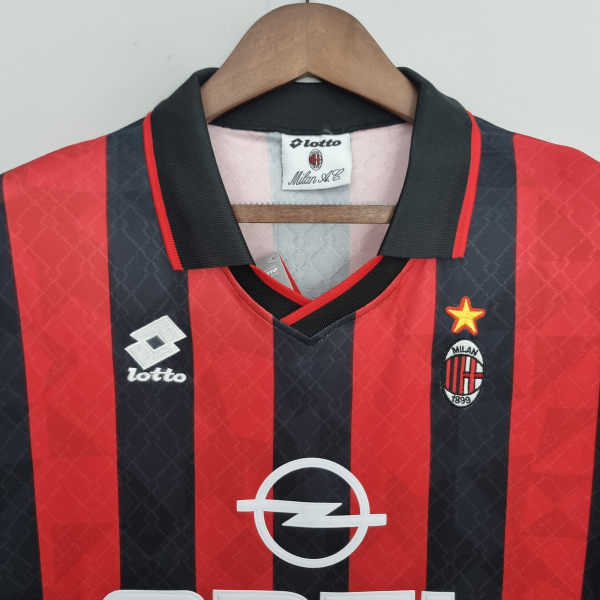 Camiseta Milan Vii 95/96 Hombre (Retro) - Versión Hincha