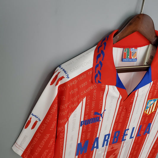 Camiseta Atlético De Madrid I 95/96 Hombre (Retro) - Versión Hincha