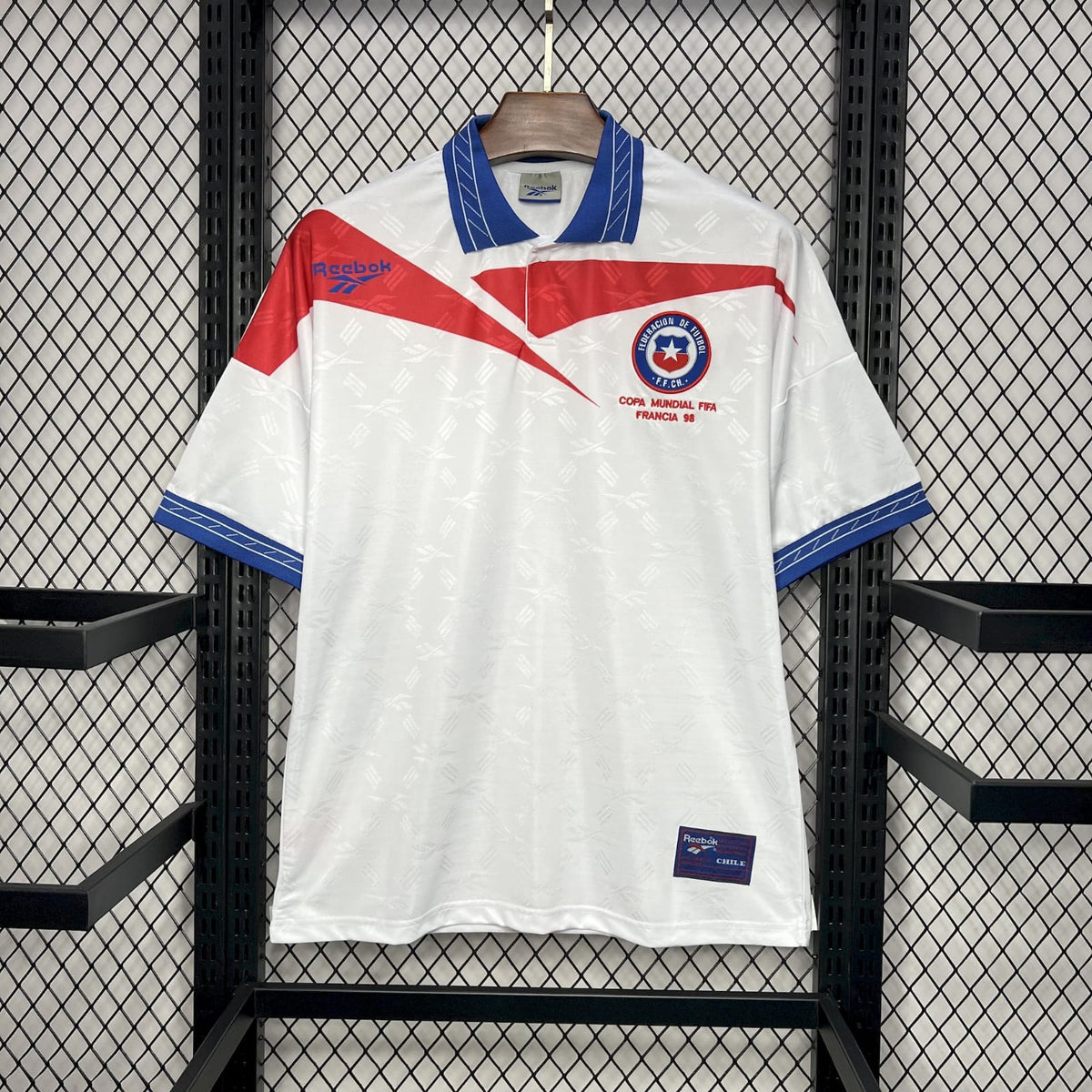 Camiseta Chile Visitante 1998 Hombre (Retro) - Versión Hincha