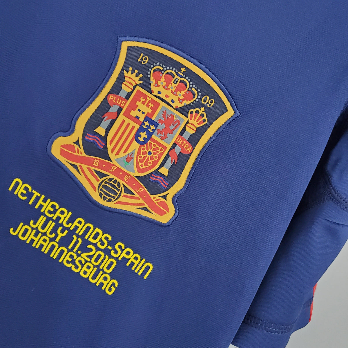 Camiseta España Mundial Local 2010 Hombre (Retro) Manga Larga - Versión Hincha