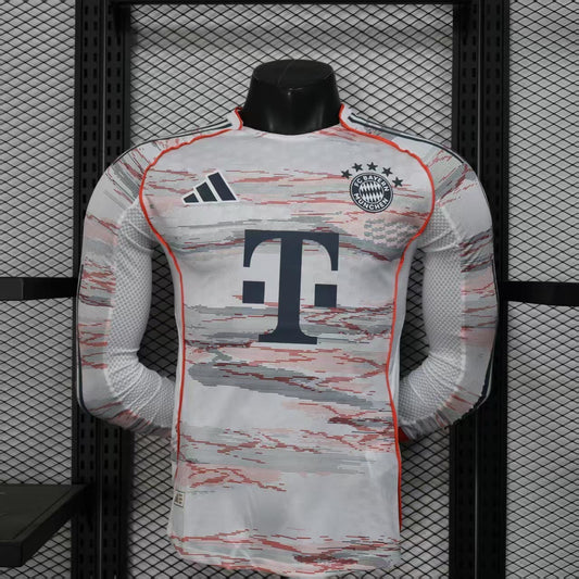 Camiseta Bayern Munich Visitante 2025/26 (Versión Jugador ) - Manga Larga Versión Jugador