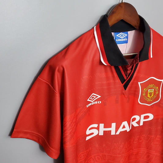 Camiseta Manchester United I 94/96 Hombre (Retro) - Versión Hincha