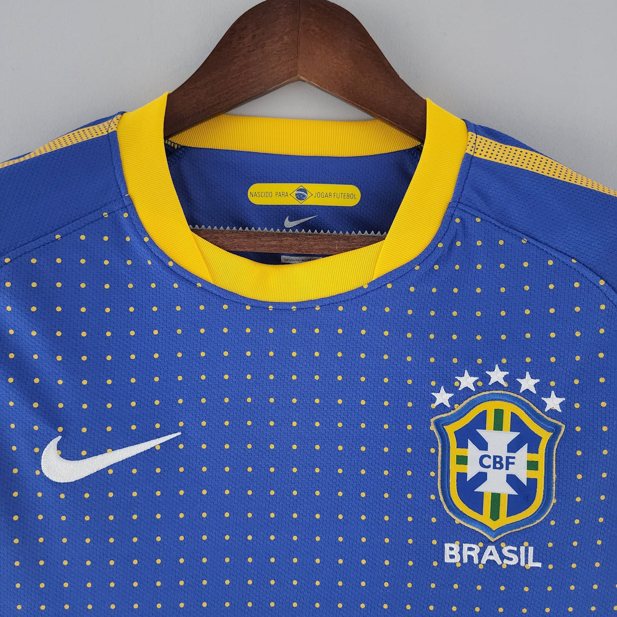 Camiseta Brasil Visitante 2010 Hombre (Retro) - Versión Hincha