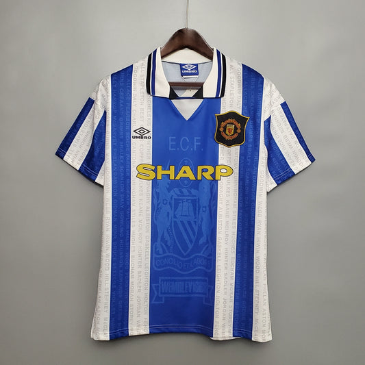 Camiseta Manchester United Ii 94/96 Hombre (Retro) - Versión Hincha