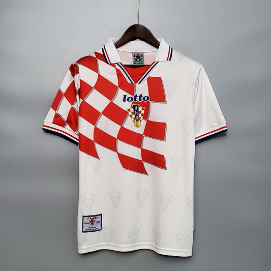 Camiseta Croacia Visitante 1998 Hombre (Retro) - Versión Hincha