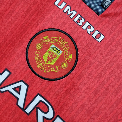 Camiseta Manchester United Local 1996 Hombre (Retro) - Versión Hincha