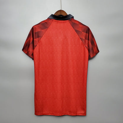 Camiseta Manchester United Local 1996 Hombre (Retro) - Versión Hincha