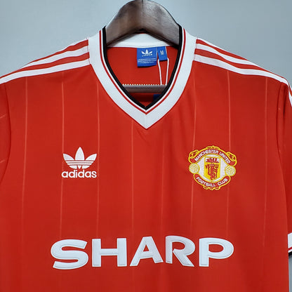 Camiseta Manchester United Local 1983 Hombre (Retro) - Versión Hincha