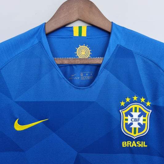 Camiseta Brasil Visitante 2018 Hombre (Retro) - Versión Hincha