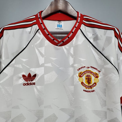 Camiseta Manchester United Local 1991 Hombre (Retro) - Versión Hincha