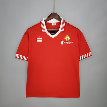 Camiseta Manchester United Local 1977 Hombre (Retro) - Versión Hincha