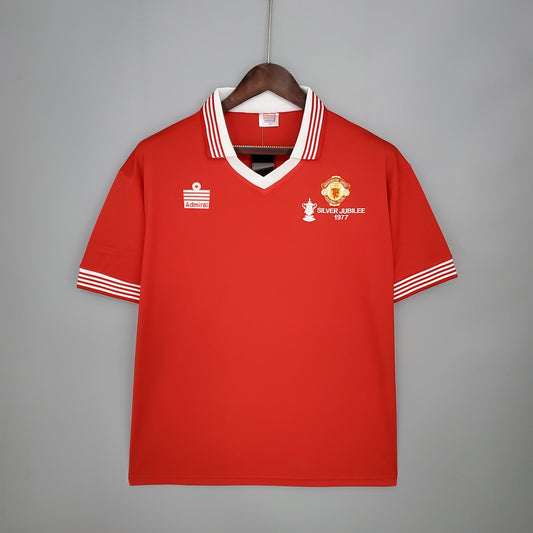 Camiseta Manchester United Local 1977 Hombre (Retro) - Versión Hincha