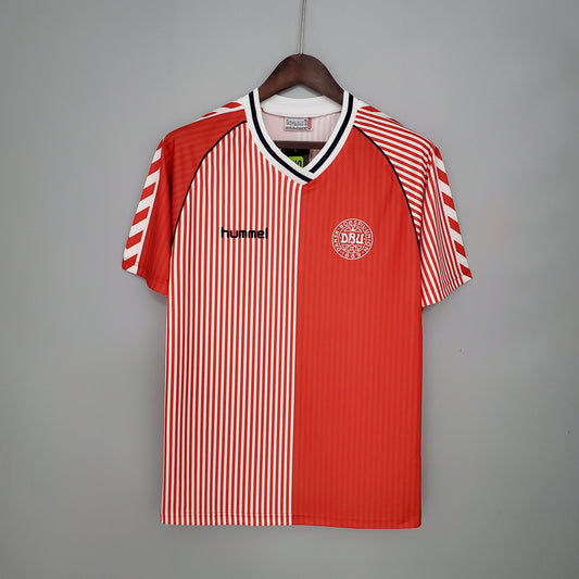 Camiseta Dinamarca I 86/87 Hombre (Retro) - Versión Hincha
