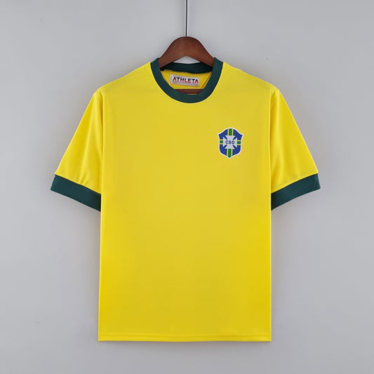 Camiseta Brasil I 70 Hombre (Retro) - Versión Hincha