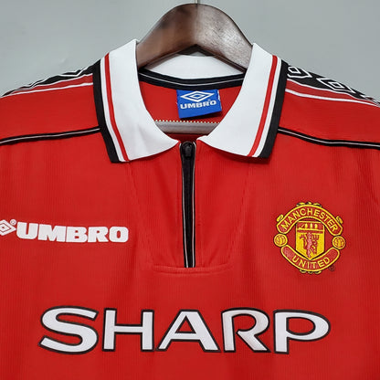 Camiseta Manchester United I 98/99 Hombre (Retro) - Versión Hincha