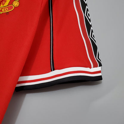 Camiseta Manchester United I 98/99 Hombre (Retro) - Versión Hincha