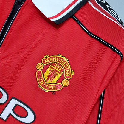 Camiseta Manchester United I 98/99 Hombre (Retro) - Versión Hincha