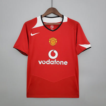 Camiseta Manchester United I 04/06 Hombre (Retro) - Versión Hincha