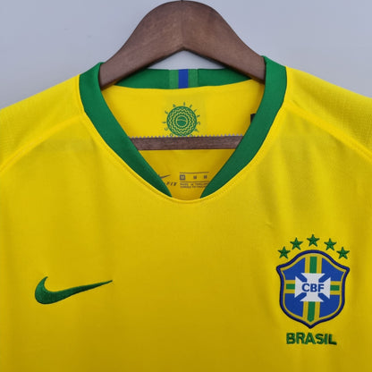 Camiseta Brasil Local 2018 Hombre (Retro) - Versión Hincha