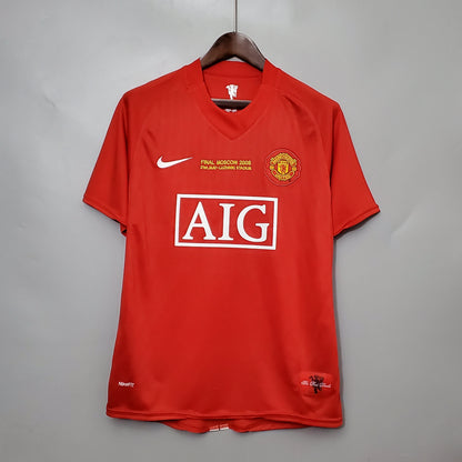 Camiseta Manchester United I 07/08 Hombre (Retro) - Versión Hincha