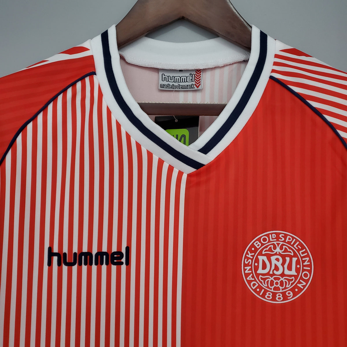 Camiseta Dinamarca I 86/87 Hombre (Retro) - Versión Hincha