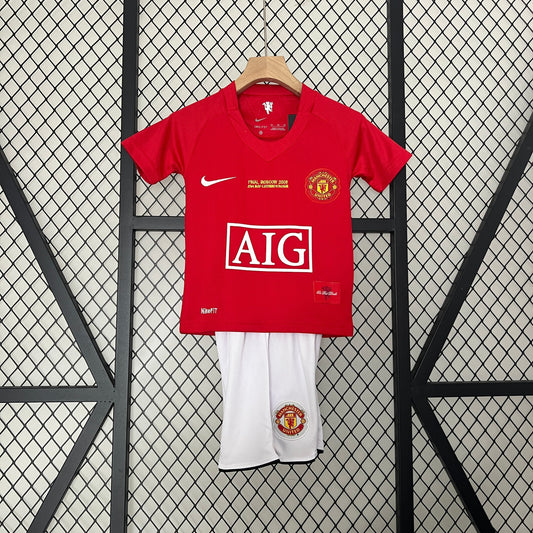 Conjunto Infantil Manchester United Especial Final Champhions League I 07/08 Conjunto Infantil (Retro)