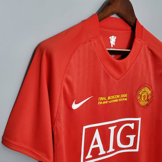 Camiseta Manchester United I 07/08 Hombre (Retro) - Versión Hincha