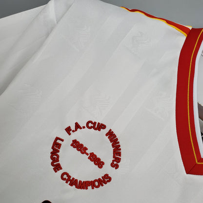 Camiseta Liverpool Visitante 1985 Hombre (Retro) - Versión Hincha