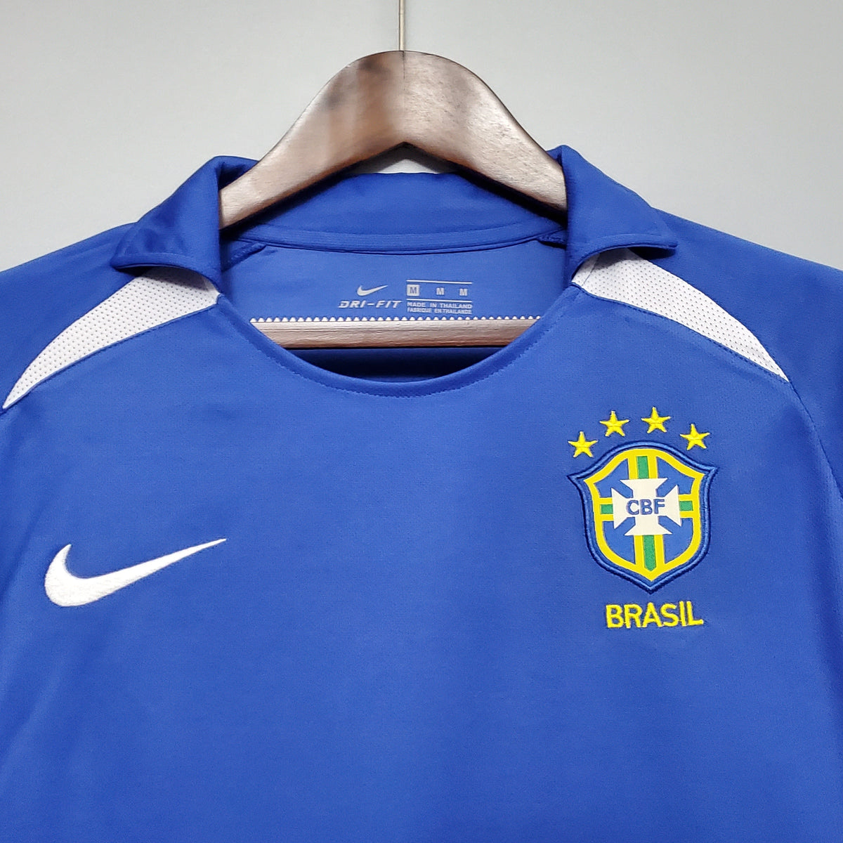 Camiseta Brasil Visitante 2002 Hombre (Retro) - Versión Hincha