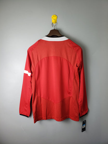 Camiseta Manchester United Local 2005 Hombre (Retro) Manga Larga - Versión Hincha