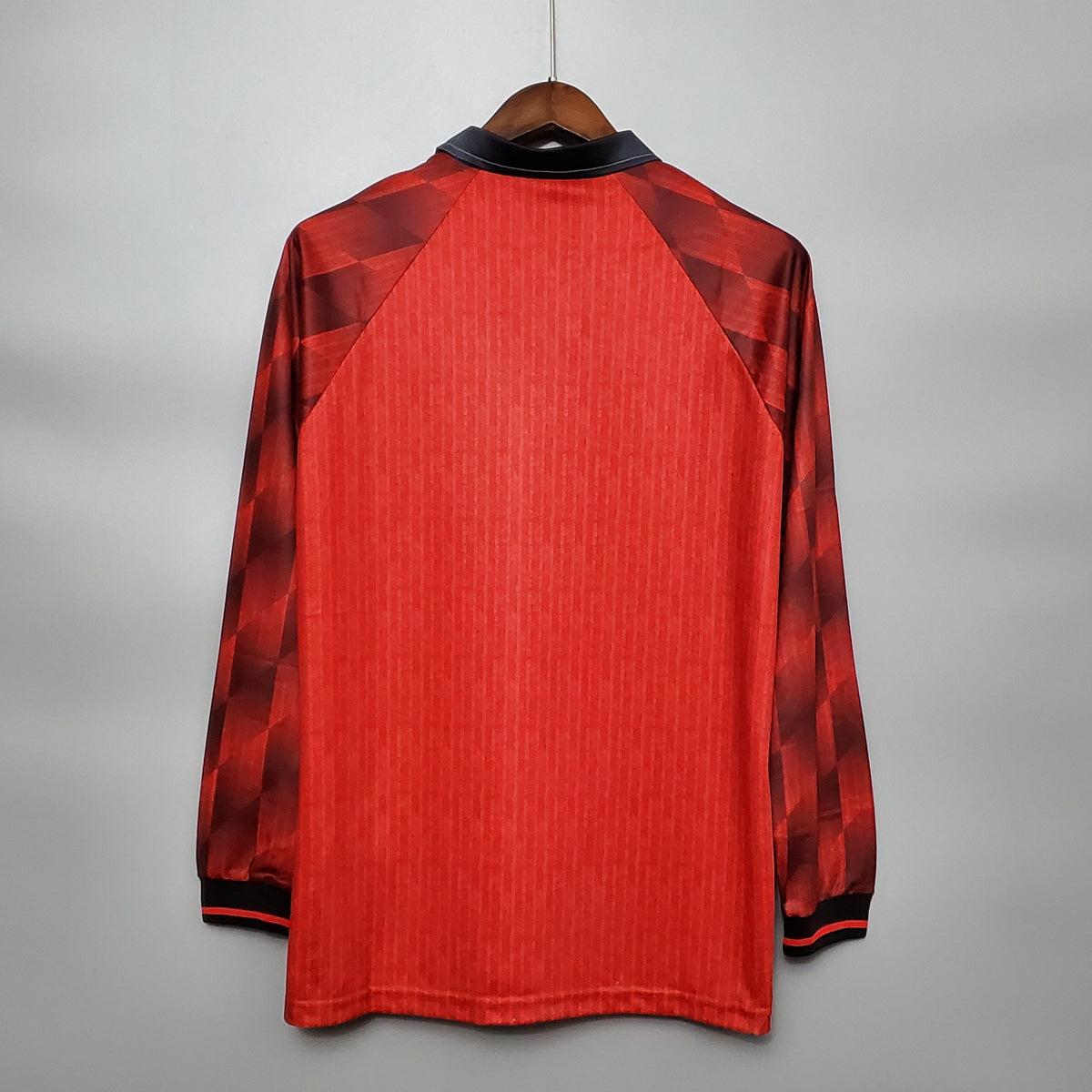 Camiseta Manchester United Local 1996 Hombre (Retro) Manga Larga - Versión Hincha